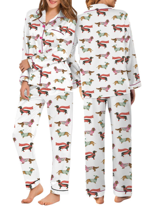 Women's Dachshund Cute Dog Pajama Set