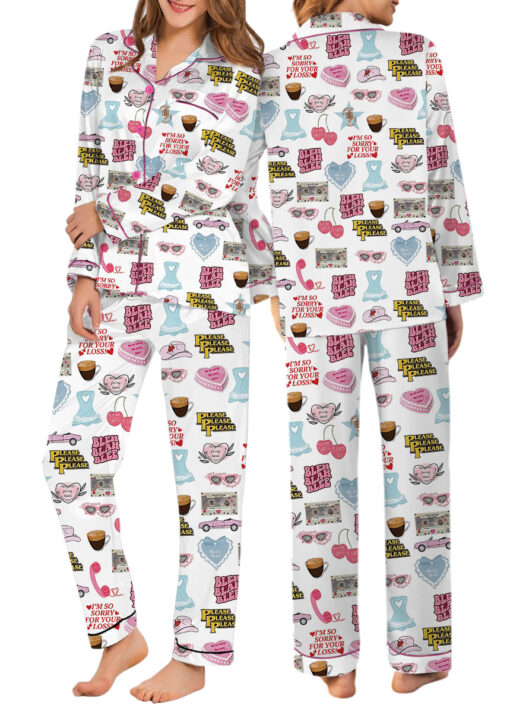Bleh Blah Blee Satin Pajamas Set For Women - Image 10