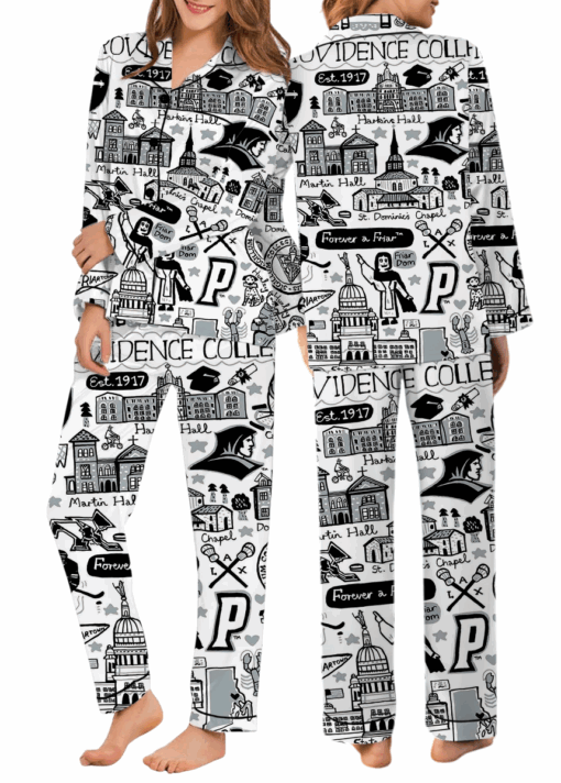 Providence College Satin Pajama Set For Women - Image 8