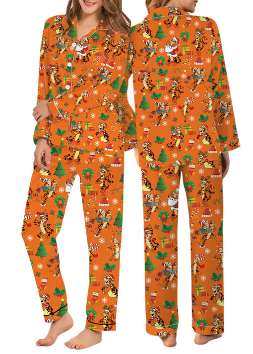 Christmas Disney Tigger Satin Pajamas Set For Women