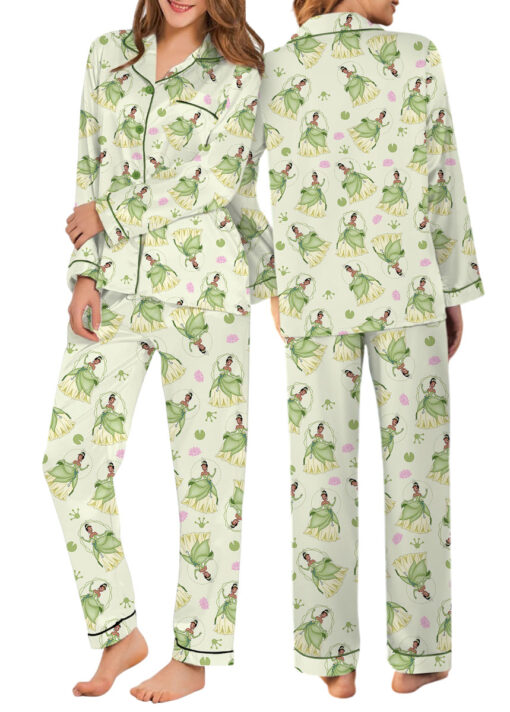 Princess Tiana Satin Pajamas Set For Women, The Princess And The Frog Pajama