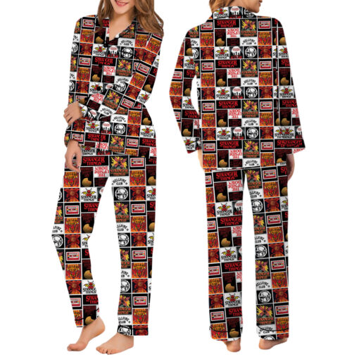 Stranger Things Movie Satin Pajamas Set For Women