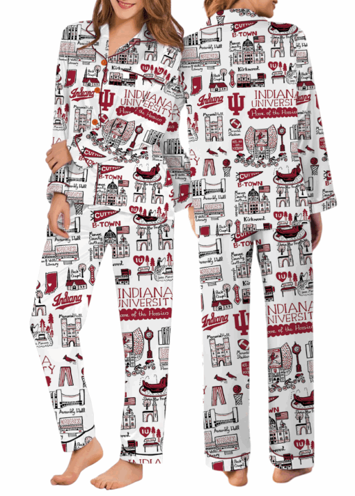 Indiana University Satin Pajamas Set For Women - Image 8