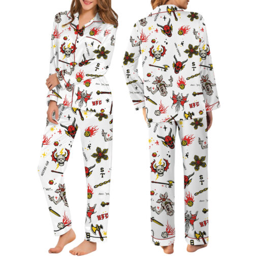 Stranger Things Movie Satin Pajamas Set For Women