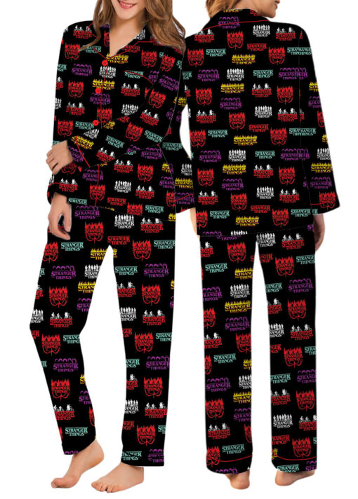 The Stranger Thing Movie Satin Pajamas Set For Women