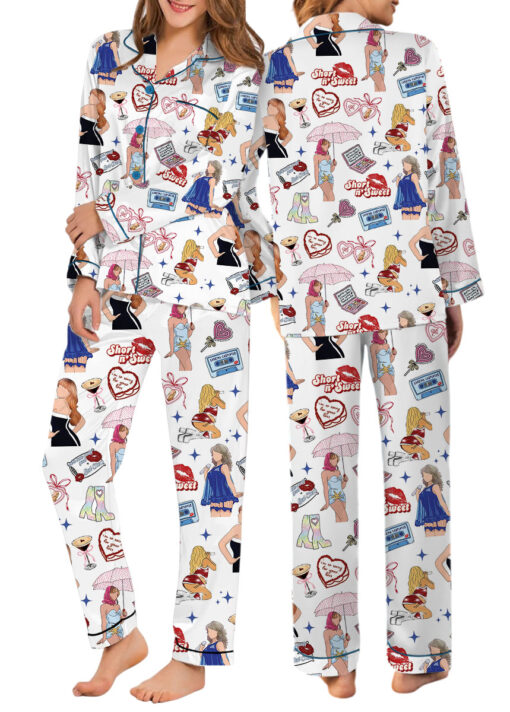 Short n’ Sweet Satin Pajamas Set For Women - Image 6