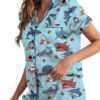 I Love Sharks Silky Satin Pajamas Set For Women