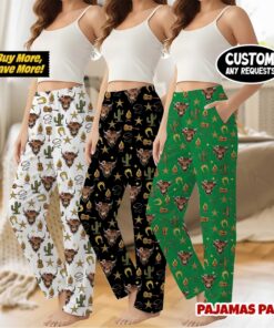 Women’s Rustic Americana Western Satin Pajama Pants For Women