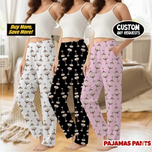 Women's Cocktail Espresso Martini Satin Pajama Pants For Women - Image 5