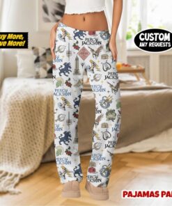 Alternative view of Percy Jackson & The Olympians Doodle Satin Pajamas Pants For Women
