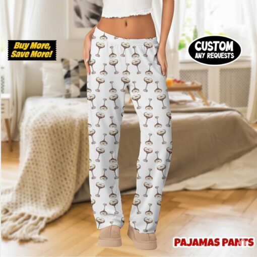 Women's Cocktail Espresso Martini Satin Pajama Pants For Women - Image 4