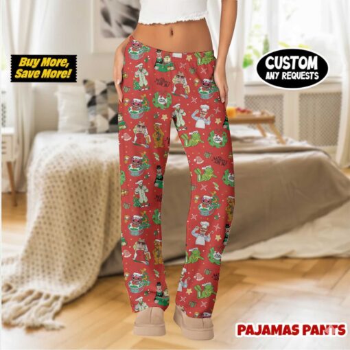 Muppet Christmas Carol Silky Satin Pajama Pants For Women