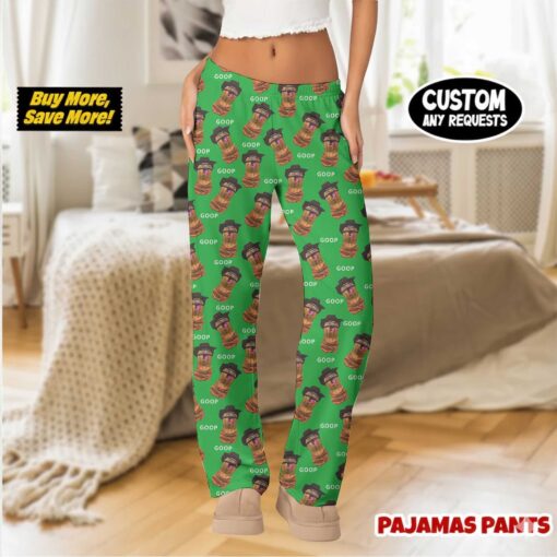 Unisex Cute Cartoon Print Pajama Pants, Long Lounge Trousers with Elastic Waist - Image 4