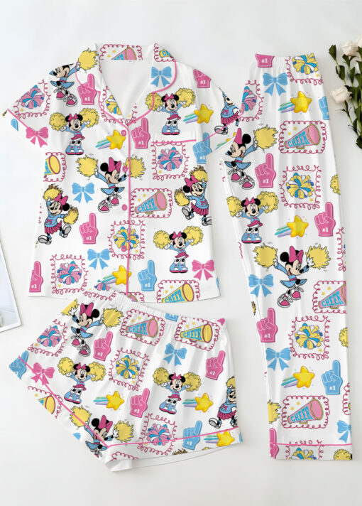 Women’s Disney UCA All Star Nationals 2026 Satin Pajamas Set For Women, White Color, US Size S-5XL - Image 13