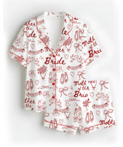 Women's Mother Of The Bride Satin Pajamas Set, White Color, US Size S-5XL