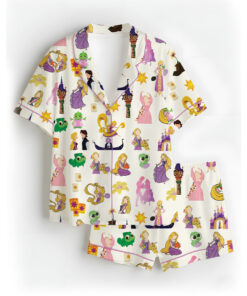 Women’s Princess And The Frog Pajamas Set For Women, Beige Color, US Size S-5XL