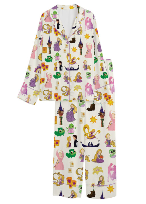 Women’s Princess And The Frog Pajamas Set For Women, Beige Color, US Size S-5XL - Image 8