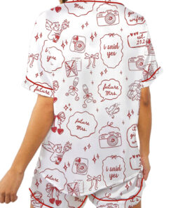 Alternative view of Women’s Future Mrs Engagement Wedding Anniversary Wifey Satin Pajamas Set For Women, White Color, US Size S-5XL