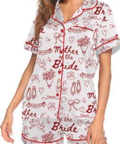 Alternative view of Women's Mother Of The Bride Satin Pajamas Set, White Color, US Size S-5XL
