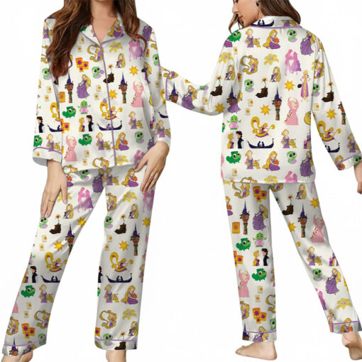 Women’s Princess And The Frog Pajamas Set For Women, Beige Color, US Size S-5XL - Image 9