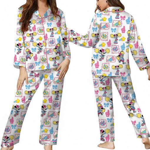 Women’s Disney UCA All Star Nationals 2026 Satin Pajamas Set For Women, White Color, US Size S-5XL - Image 9