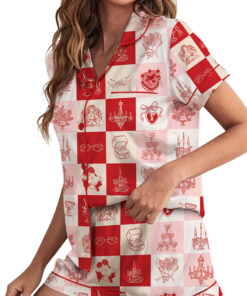 Alternative view of Women's Love And Wedding Satin Pajamas Set, US Size S-5XL