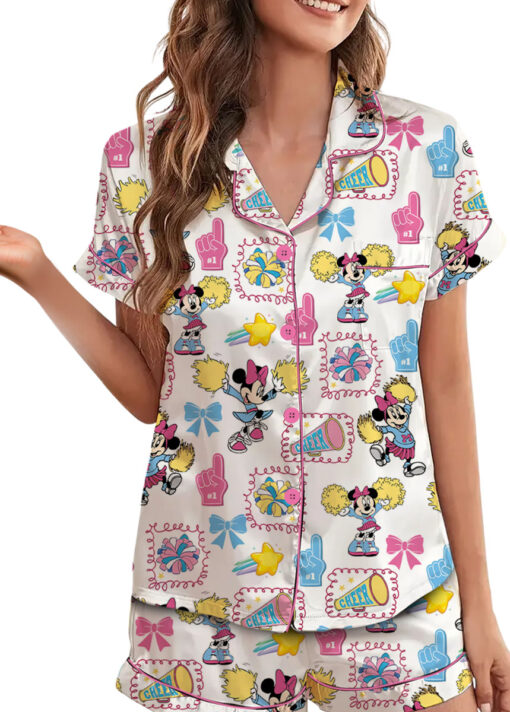 Women’s Disney UCA All Star Nationals 2026 Satin Pajamas Set For Women, White Color, US Size S-5XL - Image 3