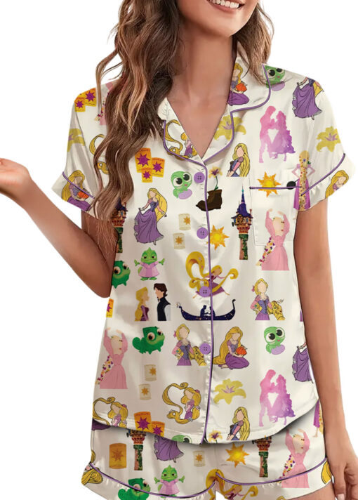 Women’s Princess And The Frog Pajamas Set For Women, Beige Color, US Size S-5XL - Image 2