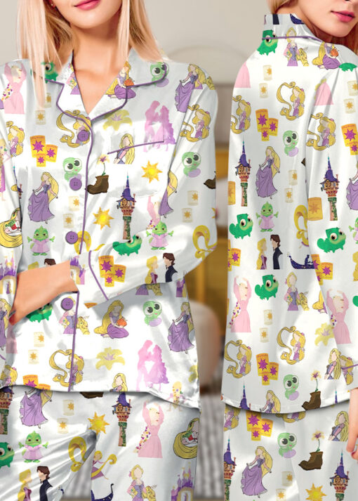 Women’s Princess And The Frog Pajamas Set For Women, Beige Color, US Size S-5XL - Image 12