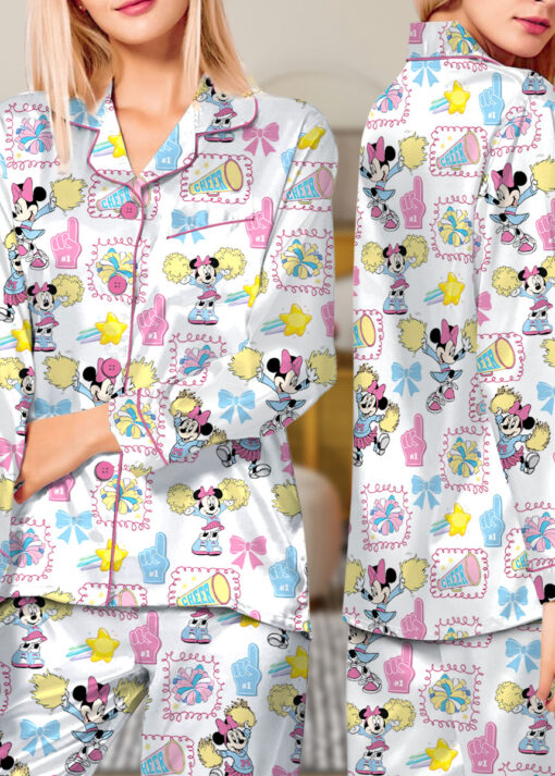 Women’s Disney UCA All Star Nationals 2026 Satin Pajamas Set For Women, White Color, US Size S-5XL - Image 8