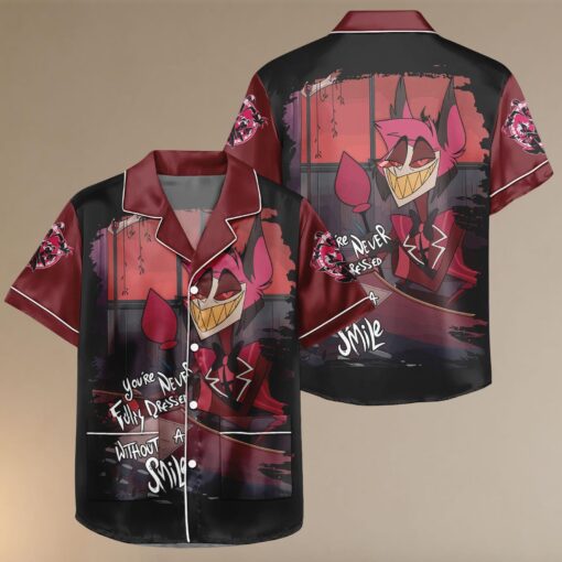 Women’s Hazbin Hotel Alastor Satin Pajamas Set For Women, Black Color, US Size S-5XL - Image 2