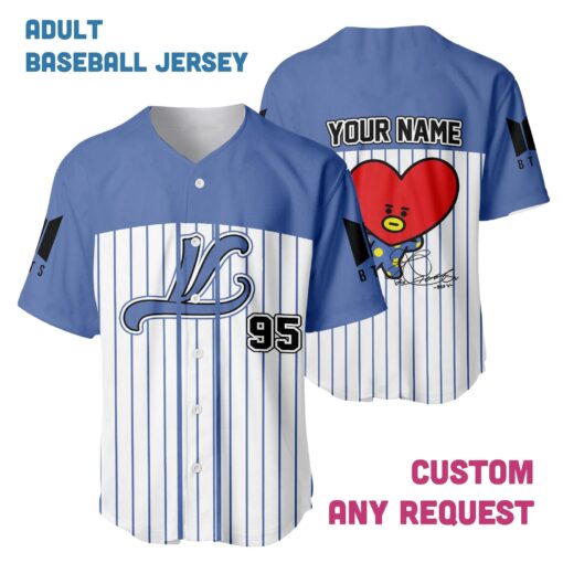 BTS Baseball Jersey, Custom BTS Jersey Shirt, Personalized Name Number, BT21 Jersey, Army Fan Gift, Kids Youth Adult - Image 4
