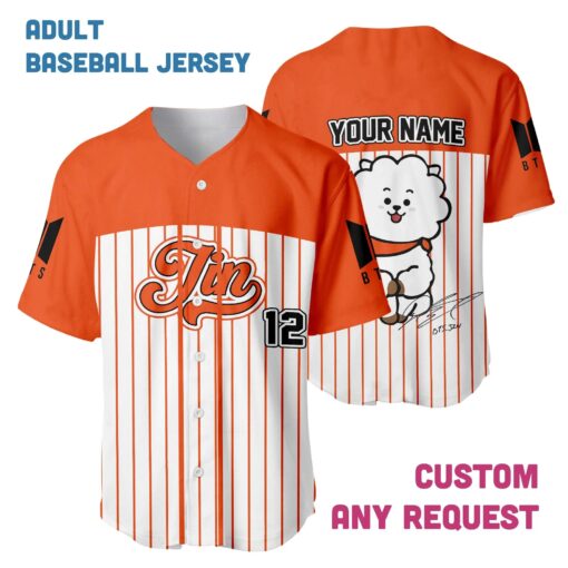 BTS Baseball Jersey, Custom BTS Jersey Shirt, Personalized Name Number, BT21 Jersey, Army Fan Gift, Kids Youth Adult - Image 6