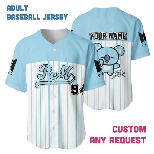 BTS Baseball Jersey, Custom BTS Jersey Shirt, Personalized Name Number, BT21 Jersey, Army Fan Gift, Kids Youth Adult - Image 2