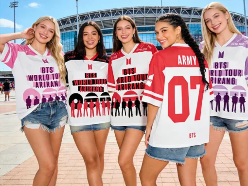 Personalized BTS MultiColor Arirang World Tour Jersey, Custom Name Number Kpop Fan Merch - Image 3