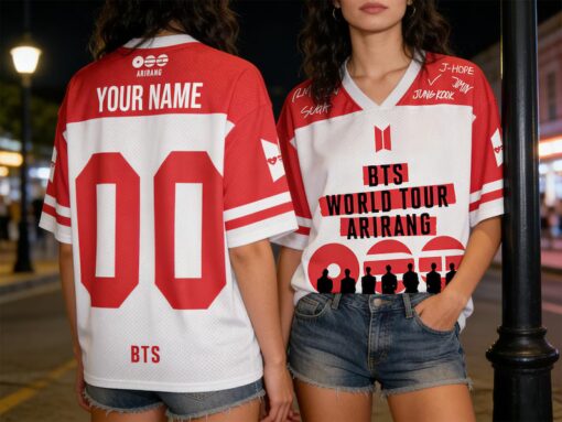 Personalized BTS MultiColor Arirang World Tour Jersey, Custom Name Number Kpop Fan Merch - Image 4