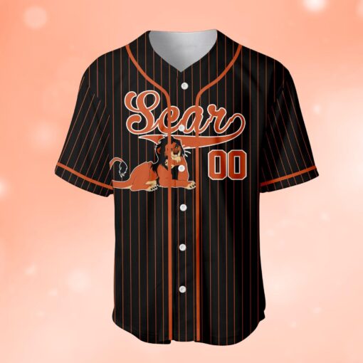 Lion King Scar Baseball Jersey, Disney Lion King Jersey, Scar Character Jersey, Lion King Family Matching Jersey, Disney World Trip Shirt - Image 5
