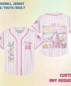 Personalize Disney Park Girls Baseball Jersey, The Life Of A Park Girl Disney Castle For Kid Youth Adult, Disneyland