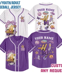 Hannah Montana 20Th Anniversary Baseball Jersey, Disney Hannah Montana Jersey, Disney Channel Pop Star Jersey