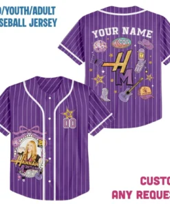 Alternative view of Hannah Montana 20Th Anniversary Baseball Jersey, Disney Hannah Montana Jersey, Disney Channel Pop Star Jersey