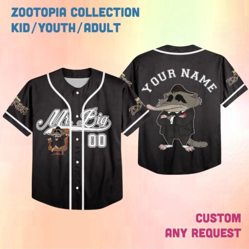 Personalized Disney Zootopia Baseball Jersey, Retro Judy Hopps Nick Wilde Kids Youth Adult Baseball Team, Powerline Stand Out Tour - Image 2