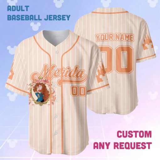 Custom Disney Princess Collection Baseball Jersey, Disney Game Day Kid Adult Jersey, Gift For Baseball Fan, Disney Princess Matching Gift - Image 2