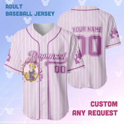 Custom Disney Princess Collection Baseball Jersey, Disney Game Day Kid Adult Jersey, Gift For Baseball Fan, Disney Princess Matching Gift - Image 9