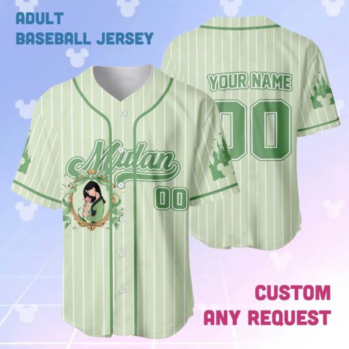 Custom Disney Princess Collection Baseball Jersey, Disney Game Day Kid Adult Jersey, Gift For Baseball Fan, Disney Princess Matching Gift - Image 4