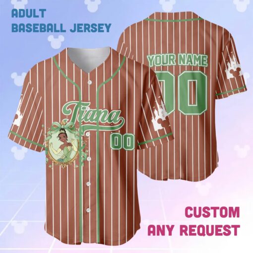 Custom Disney Princess Collection Baseball Jersey, Disney Game Day Kid Adult Jersey, Gift For Baseball Fan, Disney Princess Matching Gift - Image 5
