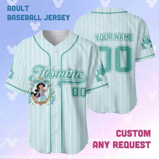 Custom Disney Princess Collection Baseball Jersey, Disney Game Day Kid Adult Jersey, Gift For Baseball Fan, Disney Princess Matching Gift - Image 6