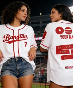 Custom BTS Kpop Baseball Jersey, Unisex Banggtan Fan Merch, Personalized Army Fan Lovers Jersey, BTS 2026 Arirang World Tour Merch Jersey