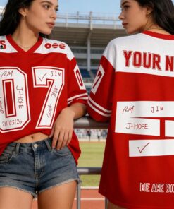 Alternative view of Personalized BTS Kpop Fan Mesh Jersey, Banggtan Fan Merch Jersey, Custom Army Fan Lovers Jersey, BTS 2026 Arirang World Tour Merch Jersey