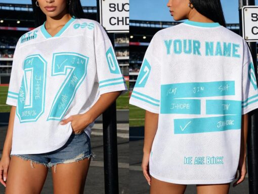 Custom BTS Kpop Mesh Jersey, Unisex Banggtan Fan Merch, Personalized Army Fan Lovers Jersey, BTS 2026 Arirang World Tour Merch Jersey - Image 5