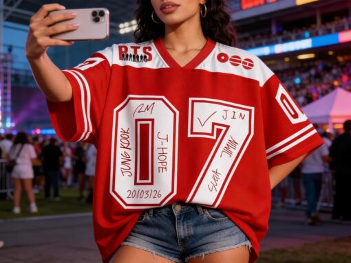 Custom BTS Kpop Mesh Jersey, Unisex Banggtan Fan Merch, Personalized Army Fan Lovers Jersey, BTS 2026 Arirang World Tour Merch Jersey - Image 3